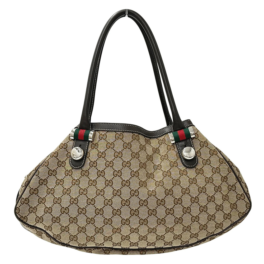 Gucci GUCCI Women's Handbag, Brand Tote Bag, GG Canvas, Sherry, Beige/Brown, ... - Picture 2 of 10